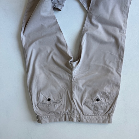 Club Monaco Davis Slim Fit Chinos Stone Tan Cotton Trousers Size 32W - Picture 4 of 5